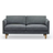 Hutch Slate Grey Sofa 193cm 3 Seater