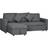 Homcom Corner Bed with Storage Dark Grey Sofa 229cm 3 Seater