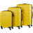 VonHaus Hard Suitcase Set of 3 - Yellow