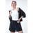 Dusk Fashion Cotton Tie Detail Shorts in Black