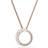 Swarovski Matrix Rose Gold Tone Plated Crystal Pearl Circle Necklace - White