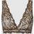 Understatement Lace Plunge Bralette Gold Leopard