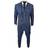 Truclothing Men's 3 Piece Prince Of Wales Check Suit - Blue