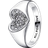 Pandora Radiant Heart Pavé Signet Ring - Silver/Transparent