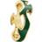 Georg Jensen FUSION mittring, grön stl. 62 gult guld Grön HyCeram