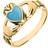 C. W. Sellors Claddagh Set Ring - Gold/Turquoise