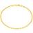 Nuragold Rope Chain Diamond Cut Bracelet or Anklet 2.5mm - Gold