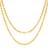 Nuragold Solid Rope Chain Diamond Cut Necklace 4mm - Gold