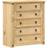 vidaXL Corona Golden Brown Chest of Drawer 80x89cm