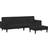 vidaXL 3216271 Black Sofa 220cm 2stk 3 personers