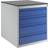 Rau telescopic light grey / gentian blue Storage Cabinet 65x64cm