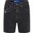 Karl Lagerfeld High Rise Tapered Denim Shorts - Stone Black