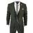 Truclothing Men's Wool Tweed Herringbone Suit 3-piece - Olive