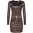 L'agence Sunny Dress - Black/Bronze Sequin