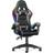 Bigzzia RGB Gaming Chair with LED Lights PU Leather Computer Chair with Headrest Adjustable Lumbar Support Grey One Size