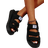 Shein Sports sandals with letter patch decor, heel strap