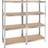 tectake 4 Tier Silver Shelving System 60x160cm