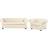 Beliani Soffgrupp Beige Soffa 3-sits