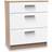 Blakely White & Light Oak 3 Deep Chest of Drawer