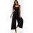 FS Collection Frill Detail Strappy Jumpsuit Black