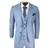 Paul Andrew Mens Piece Light Blue Classic Stitch Retro Suit
