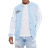 boohooMAN Men's Members Club Applique Varsity Jacket - Light Blue