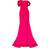 Milla Thigh Slit Princess Strapless Gown - Fuchsia