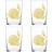 Price and Kensington Amalfi Lemon Motif Drinking Glass 52cl 4pcs