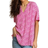 Roman Spot Print V-Neck Tunic Top - Cerise