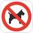 Pictogram Dogs Prohibited 120x120mm