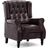 Althorpe Leather Brown Armchair 105cm