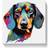 Marlow Home Co Dachsund Multicolour Wall Decor 50x50cm