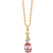 Mads Z Leonora Pendant - Gold/Pink/Diamonds