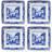 Spode Blue Italian Uppläggningsfat 4st
