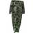 Shein Green Camouflage Printed Off Shoulder Plus Size Women's Fashionable Casual Long-Sleeved Dress