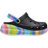 Crocs Classic Crush Clog - Black/Multi Spray Dye