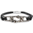 Alexander McQueen Snake & Skull Braided Leather Bracelet - Black/Silver