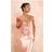 PrettyLittleThing Pink Textured Sheer Floral Lace Corset, Pink