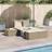vidaXL Solseng Med Hynder Polyrattan Beige