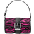 Michael Kors Colby Medium Zebra Print Calf Hair Shoulder Bag - Cerise Multi