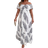 Shein VCAY Plus Size Women's Off-Shoulder Leaf Print Dress