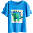 H&M Kid's Printed T-shirt - Bright Blue/Dinosaur (1216652038)