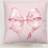 Romwe pc Simple HandPainted Romantic Pale Pink Large Bow Pattern No Cushion Cover Multicolour (40.6x40.6cm)