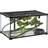 Pawhut Heated Glass Reptile Terrarium with Thermometer Decor Kit