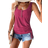 Shein LUNE Half Button Drawstring Side Tank Top