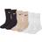 Nike Little Kid's Dri-FIT Performance Basics Crew Socks 6-pack - Brown Basalt (RN0019-X0N)