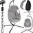 tectake Hanging Egg Chair Anika Light Grey Lounge Chair