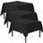 SOL 3pk black table cloth party 121x121cm halloween plastic cover