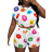 Shein Slayr Floral Printed Sleeveless Round Neck Casual Top And Pocket Mini Shorts Set, Ideal For Summer Vacation