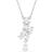 Swarovski Matrix Tennis Mixed Cubic Zirconia Pendant Necklace - Silver
